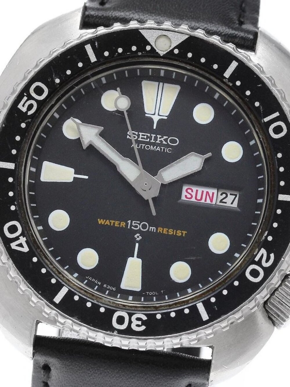 SEIKO 3rd diver 150m 6306-7001 Day date black Dial Automatic Men's Watch_961437